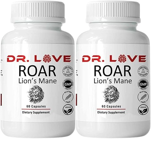 2 Bottles - Roar Lion's Mane - Now You Can Improve Your Brain Function With